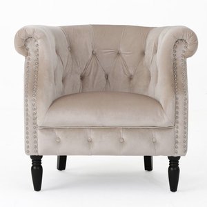 lot 11 image: Christopher Knight Home Akira Arm Chair, Chanpagne