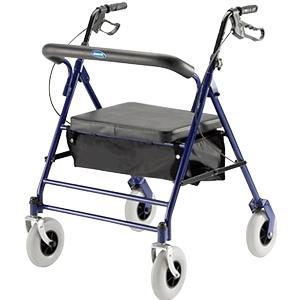 lot 14 image: Invacare Bariatric Rollator, with Flip-up Padded Seat, 500 lb. Weight Capacity, 66550