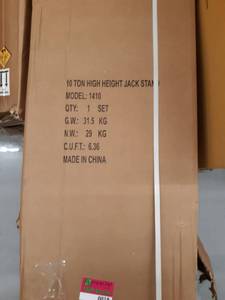 lot 18 image: Sunex 1410 10-Ton High Height Pin Type Jack Stands, Pair INCOMPLETE