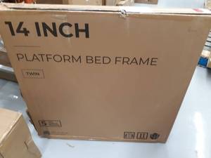 lot 29 image: 14 inch platform bed frame twin