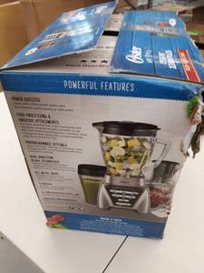 lot 85 image: Oster Pro 1200 Blender Plus Smoothie Cup & Food Processor - Brushed Nickel-BLSTMB-CBF-000
