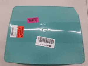 lot 165 image: Clever Home Basket Weave Plastic Storage Bin Set of 4 (13.75 x 11 x 9, Teal)
