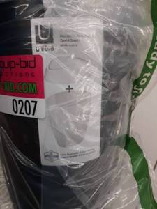 lot 207 image: Umbra, Black Twirla, 2.2 Gallon Trash Can with Swing-top Lid
