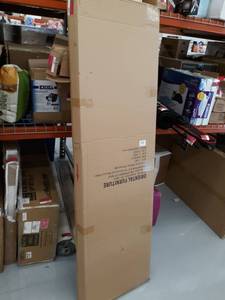lot 241 image: Oriental Furniture 6 Ft Tall Diamond Weave Fiber Room Divider, 3 panel, white