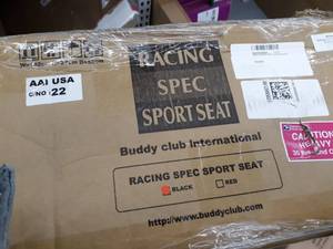 lot 244 image: racing spec sport seat Buddy club international black