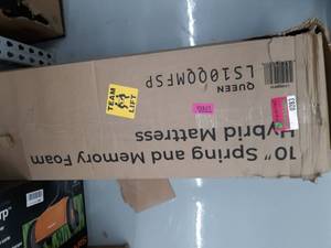 lot 283 image: Linenspa 8 And 10 Inch Memory Foam And Innerspring Hybrid Mattress Fast Shipping