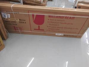 lot 310 image: NeuType Full Length Mirror Standing Hanging or Leaning Against Wall, Large Rectangle Bedroom Mirror Floor Mirror Dressing Mirror Wall-Mounted Mirror, Aluminum Alloy Thin Frame, 65x22 not inspected outside of box