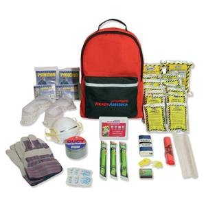 lot 331 image: Ready America Emergency Grab n Go 2 Person Hurricane Kit, Multi-Colored