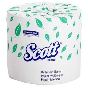 lot 349 image: Kimberly-Clark Scott 13607 2-Ply Standard Roll Bathroom Tissue, White (20 Rolls of 550)
