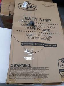 lot 356 image: Regalo Easy Step 38.5-Inch Extra Wide Walk Thru Baby Gate, Includes 6-Inch Extension Kit, 4 Pack Pressure Mount Kit, 4 Pack Wall Cups and Mounting Kit
