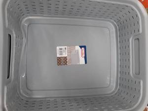 lot 358 image: Sterilite 12726A06 Short Weave Basket, Cement, 6-Pack