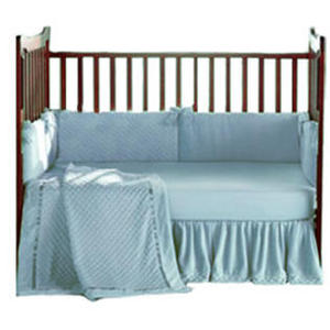 lot 366 image: Baby Doll Bedding Heavenly Soft Crib Bedding Set, Blue