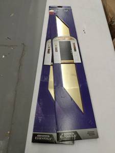 lot 374 image: The Hillman Group 852739 6 x 34 Aluminum Kick Plate - Bright Brass Finish 2-Pack