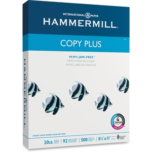 lot 399 image: HAMMERMILL Copy Plus Copy Paper, 92 Brightness, 20lb, 8-12 x 11, White, 500 SheetsReam