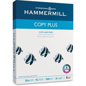 lot 413 image: HAMMERMILL Copy Plus Copy Paper, 92 Brightness, 20lb, 8-12 x 11, White, 500 SheetsReam