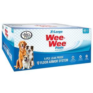 lot 424 image: Four Paws XL Wee Wee Pads, 28 in x 34 in, 40 count