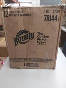 lot 465 image: Bounty Paper towels 12 family rolls