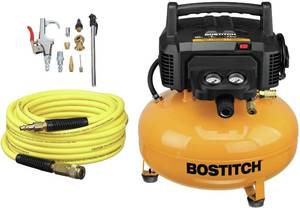 lot 50 image: BOSTITCH Air Compressor Kit, Oil-Free, 6 Gallon, 150 PSI (BTFP02012-WPK)