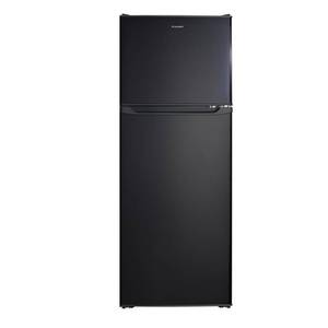 lot 56 image: Galanz 10 Cu Ft Top Freezer Refrigerator, Frost Free, Black