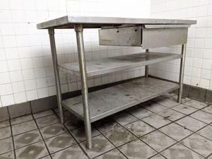 lot 3574 image: Stainless Steel Prep Table