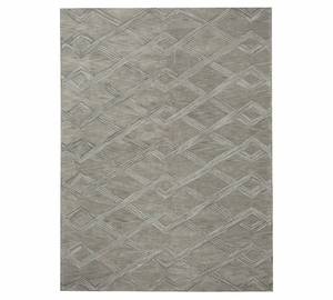 lot 47711 image: Chase Textured Hand Tufted Wool Rug - Gray 10x14