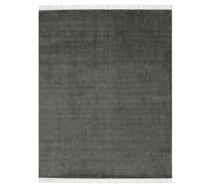 lot 47712 image: Fringed Hand-Loomed Rug - Charcoal 9x12