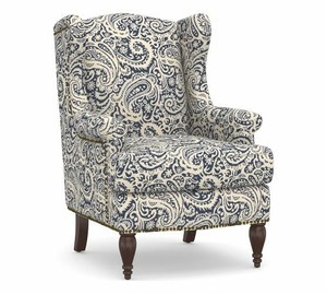 lot 47718 image: SoMa Delancey Petite Wingback Upholstered Armchair