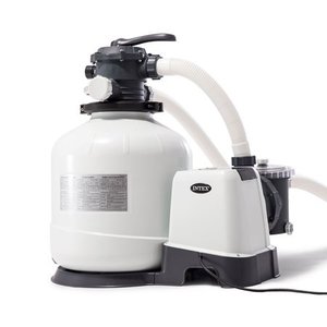 lot 1039 image: Intex 26651EG 3000 GPH Above Ground Pool Sand Filter Pump with Automatic Timer