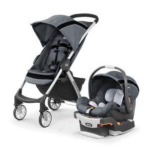 lot 1040 image: Chicco Mini Bravo Sport Travel System - Carbon (Black)