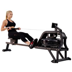 lot 1042 image: Sunny Health & Fitness Obsidian Surge Water Rowing Machine SF-RW5713