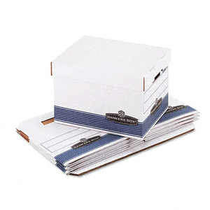 lot 1054 image: STORFILE MEDIUM-DUTY LETTERLEGAL STORAGE BOXES, LETTERLEGAL FILES, 12.75 X 16.5 X 10.5, WHITEBLUE, 4CARTON