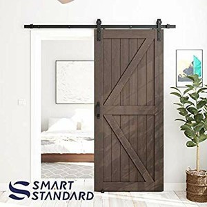 lot 1056 image: SMARTSTANDARD 36in x 84in Sliding K-Frame Barn Door