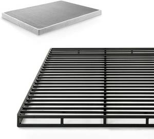 lot 1059 image: Zinus 4 Inch Low Profile Quick Lock Smart Box Springmattress Foundation...