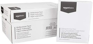 lot 1113 image: AmazonBasics 92 Bright Multipurpose Copy Paper - 8.5 x 11 Inches, 10 Ream Case (5,000 Sheets)