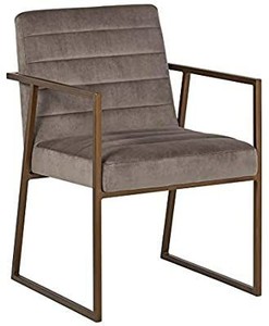 lot 6924 image: Rivet Allie Industrial Dining Kitchen Chair, 33 Inch Height, Grey