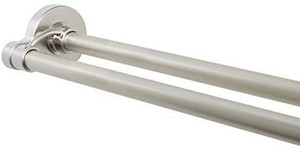 lot 6942 image: Zenna Home 36602SS Never rust Aluminum Double Tension Shower Curtain Rod, 44 To 72-Inch, 44-72, Chrome