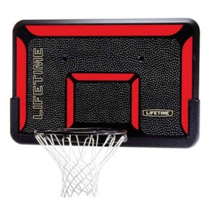 lot 6967 image: Lifetime 3823 44 in. Backboard Rim Combo