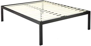 lot 6977 image: Zinus Lorrick Quick Snap TM 18 Inch Platform Bed Frame  Mattress Foundation  With Less than 3 Inch Spacing  Wooden Slat Support  No Bolts or Nuts  Easy Assembly, King