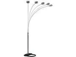 lot 6982 image: ORE 6962sn1 6962SN 5-Arm Arch Floor Lamp with Dimmer Silver, 84 x 45 x 50, Satin Nickel