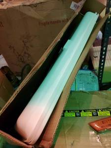 lot 7236 image: Camco 20751 32 x 30 Washing Machine Drain Pan with PVC Fitting - Protect Your Floor From Washing Machine Leaks, White
