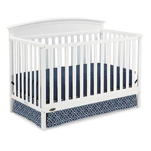 lot 7241 image: Graco Benton 4 in 1 Convertible Crib White