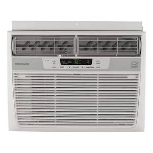 lot 7277 image: Frigidaire 12,000 BTU 115V Window-Mounted Compact Air Conditioner with Temperature Sensing Remote Control