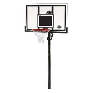 lot 7304 image: Lifetime 54 Shatterproof In-Ground Infinite Height Adjustable Basketball System, 71525
