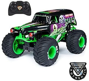 lot 7322 image: Monster Jam Official Grave Digger Rc Truck 1 10 Scale with Lights & Sounds For Ages 4 & Up