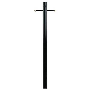 lot 7327 image: Westinghouse Lighting Lantern Post with Ground Convenience Outlet and Dusk to Dawn Sensor, Black Finish on Steel