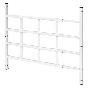lot 7335 image: Prime-Line S 4764 Fixed Window Guard �� 4-Bar Window Guard Prevents Accidental Falls and Adds Child Safety Measures to Windows (23-12 in. - 40 in. x 21-38 in., White Steel, Non-Egress)