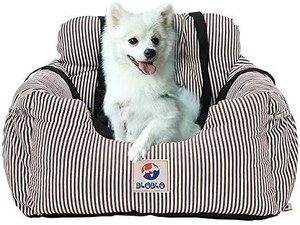 lot 7340 image: BLOBLO Dog Car Seat Pet Booster Seat Pet Travel Safety Car Seat Dog Bed for Car with Storage Pocket