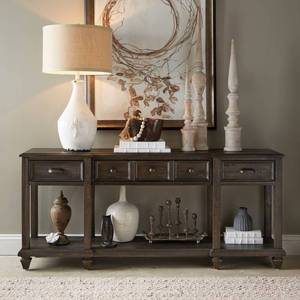 lot 2511 image: Burkhardt Traditional Rustic Peppercorn Entryway Sofa Table