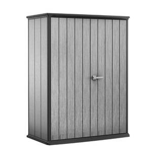lot 2512 image: Keter High Store 4.5 x 2.5 Vertical Outdoor Resin Storage Shed, Grey