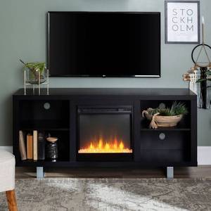 lot 2515 image: 58-inch Modern Fireplace TV Stand Console with Open Shelving by Middlebrook Designs